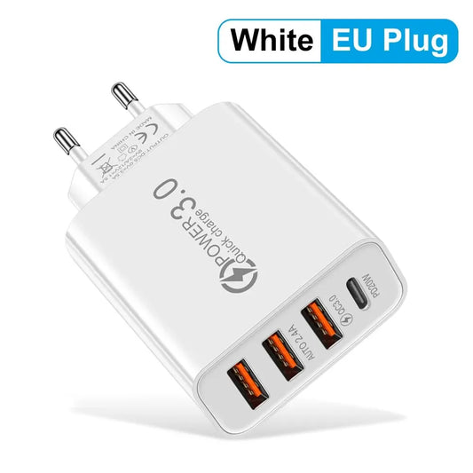 Power Up Anywhere: 20W Multi-Port Wall Charger for Fast Charging All Your Devices
